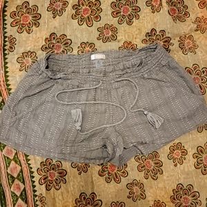 Roxy beach shorts, Size 10, Sandy green color